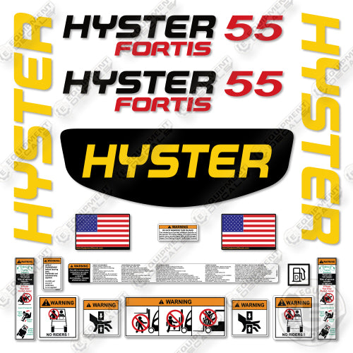 Hyster S55FT Decal Kit Forklift -Aftermarket Kit