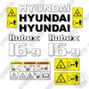 Image of Hyundai 16-9 Decal Kit Mini Excavator - Aftermarket Kit