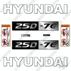 Hyundai 25D-7E Decal Kit Forklift - Aftermarket Kit