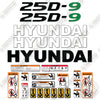 Image of Hyundai 25D-9 Decal Kit Forklift - Aftermarket Kit