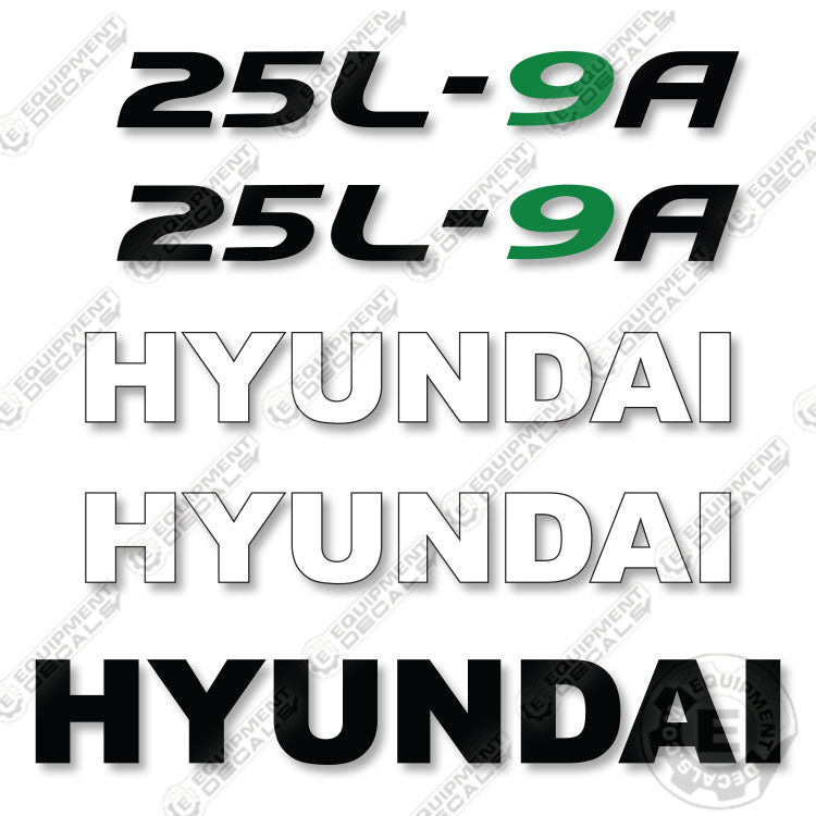 Hyundai 25L-9A Decal Kit Forklift - Aftermarket Kit