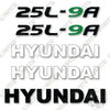 Image of Hyundai 25L-9A Decal Kit Forklift - Aftermarket Kit