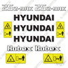 Image of Hyundai 25Z-9AK Decal Kit Excavator - Aftermarket Kit