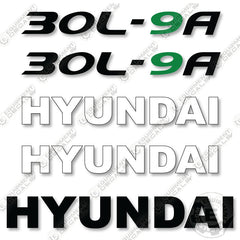 Hyundai 30L-9A Decal Kit Forklift- Aftermarket Kit