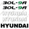 Image of Hyundai 30L-9A Decal Kit Forklift- Aftermarket Kit