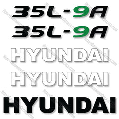 Hyundai 35L-9A Decal Kit Forklift - Aftermarket Kit