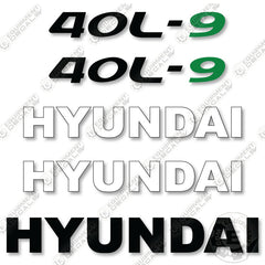 Hyundai 40L-9 Decal Kit Forklift - Aftermarket Kit