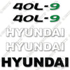 Image of Hyundai 40L-9 Decal Kit Forklift - Aftermarket Kit