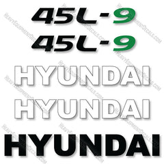 Hyundai 45L-9 Decal Kit Forklift - Aftermarket Kit