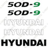 Image of Hyundai 50D-9 Decal Kit Forklift - Aftermarket Kit