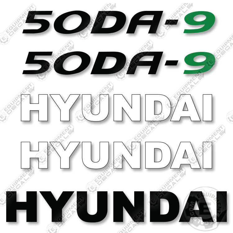 Hyundai 50DA-9 Decal Kit Forklift- Aftermarket Kit