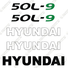 Hyundai 50L-9 Decal Kit Forklift -Aftermarket Kit