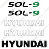 Image of Hyundai 50L-9 Decal Kit Forklift -Aftermarket Kit