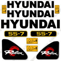 Fits Hyundai Robex 55-7 Decal Kit Excavator