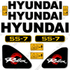 Image of Hyundai Robex 55-7 Decal Kit Excavator - Aftermarket Kit