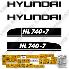 Hyundai HL740-7 Decal Kit Wheel Loader - Aftermarket Kit