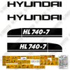 Image of Hyundai HL740-7 Decal Kit Wheel Loader - Aftermarket Kit