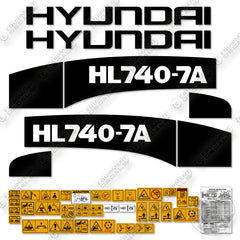 Hyundai HL740-7A Decal Kit Wheel Loader - Aftermarket Kit