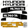Image of Hyundai HL740-7A Decal Kit Wheel Loader - Aftermarket Kit