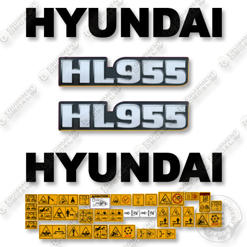 Hyundai HL955 + Warnings Decal Kit Wheel Loader - Aftermarket Kit
