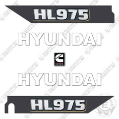 Fits Hyundai HL975 Decal Kit Wheel Loader - New Style