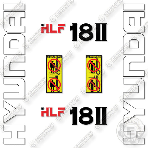 Hyundai HLF18-II Decal Kit Forklift - Aftermarket Kit