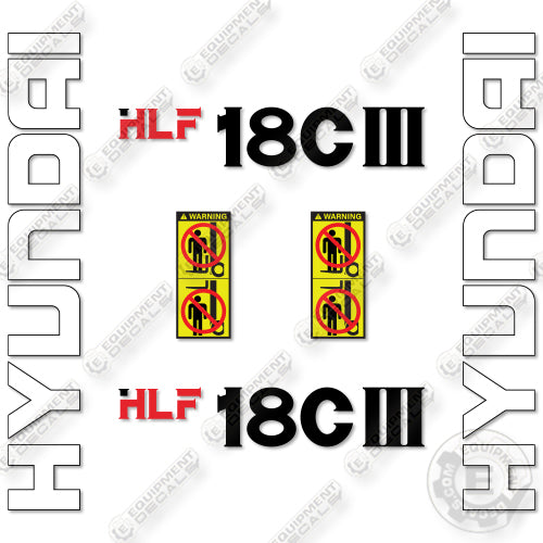 Hyundai HLF18C-III Decal Kit Forklift Aftermarket Kit