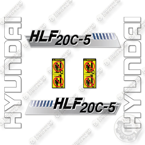 Hyundai HLF20C-5 Decal Kit Forklift - Aftermarket Kit