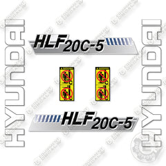 Hyundai HLF20C-5 Decal Kit Forklift - Aftermarket Kit
