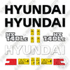 Image of Hyundai HX140LC Decal Kit Crawler Excavator- Aftermarket Kit