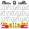 Image of Hyundai HX350AL Decal Kit Excavator - Aftermarket Kit