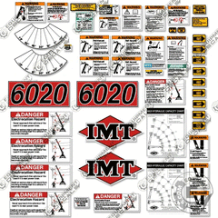 Fits IMT 6020 Decal Kit Crane Truck Warning Set (Older Style)