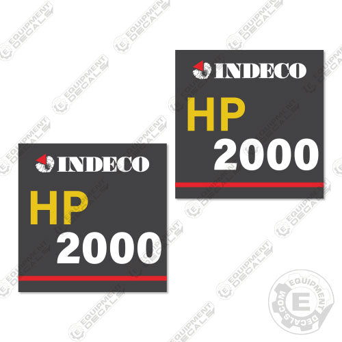 Fits Indeco HP2000 Decal Kit Hydraulic Hammer