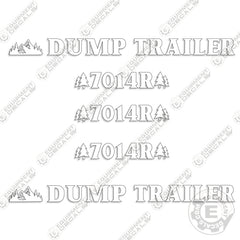 Industrias America 7014R Decal Kit Dump Trailer