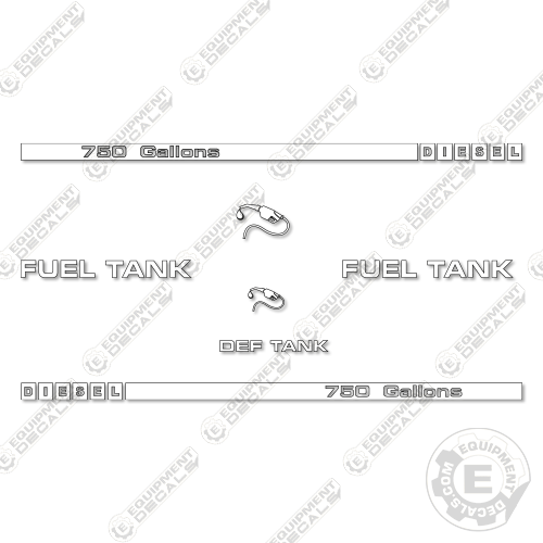 Fits Industrias America 750 Decal Kit Fuel Trailer