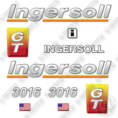 Ingersoll-Rand 3016 GT Decal Kit Mower Tractor- Aftermarket Kit