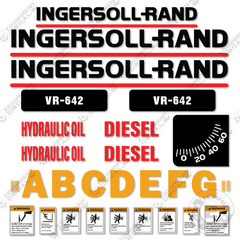 Fits Ingersoll Rand VR-642 Decal Kit Telehandler Forklift