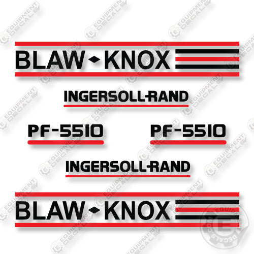 Ingersoll Rand BLAW KNOX PF5510 Decal Kit Asphalt Paver- Aftermarket Kit