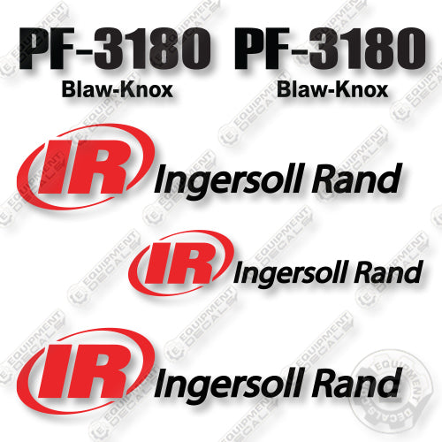 Ingersoll Rand BLAW KNOX PF3810 Decal Kit Asphalt Paver - Aftermarket Kit