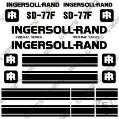 Fits Ingersoll Rand SD77F Decal Kit Roller (Pro-Pac Series)