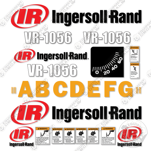 Fits Ingersoll Rand VR-1056 Decal Kit Telehandler Forklift