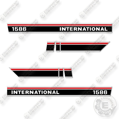 International 1586  Decal Kit Harvester - Style 2 - Aftermarket Kit