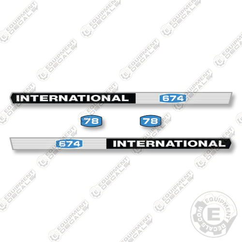 International 674 Decal Kit Tractor - Aftermarket Kit
