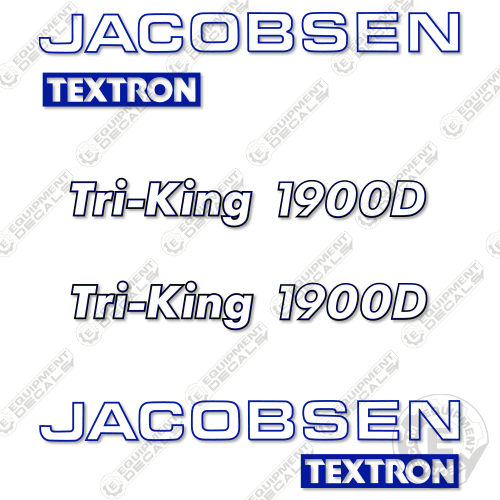 Fits Jacobsen 1900D Tri-King Decal Kit Mower Tractor