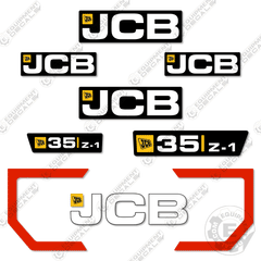 Fits JCB 35Z-1 Decal Kit Mini Excavator