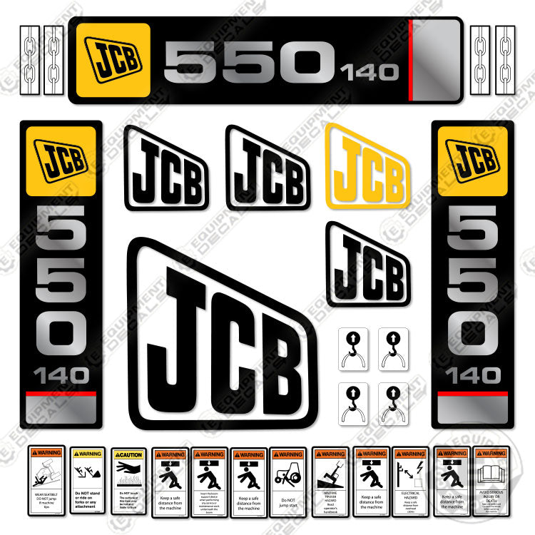 Fits JCB 550-140 Decal Kit Forklift