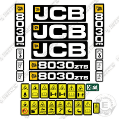 Fits JCB 8030ZTS Decal Kit Mini Excavator