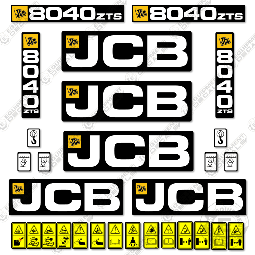 Fits JCB 8040ZTS Decal Kit Mini Excavator