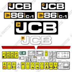 Fits JCB 86C-1 Decal Kit Mini Excavator