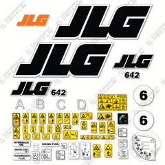 Fits JLG 642 Decal Kit Telehandler